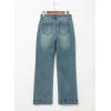 image:imageAstylish Womens Wide Leg Jeans High Waisted Stretchy Straight Leg Jeans Loose Trendy Denim Pants with PocketPrussian Blue