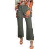 image:imageAstylish Womens High Waisted Jeans Stretchy Flared Straight Leg Loose Trendy Raw Hem Denim PantsFour Leaf Clover
