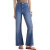 image:imageAstylish Womens Trendy Wide Leg Jeans High Waisted Stretchy Ankle Bootcut Jeans Straight Denim Pants with Slanted PocketsAshleigh Blue