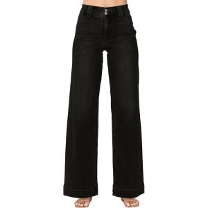 image:imageAstylish Womens High Waisted Wide Leg Straight JeansBlack