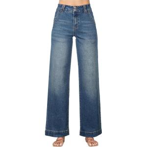 image:imageAstylish Womens High Waisted Wide Leg Straight JeansDusk Blue