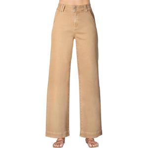 image:imageAstylish Womens High Waisted Wide Leg Straight JeansKhaki