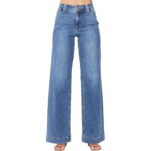 image:imageAstylish Womens High Waisted Wide Leg Straight JeansSky Blue