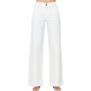 image:imageAstylish Womens High Waisted Wide Leg Straight JeansWhite