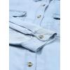 image:imageAstylish Women Button Down Denim Shirts Casual Long Sleeve V Neck Chambray Blouse TopBeau Blue