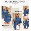 image:imageAstylish Women Denim Shirts Button Down Blouse V Neck Casual TopsAshleigh Blue