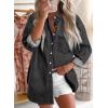 image:imageAstylish Women Denim Shirts Button Down Blouse V Neck Casual TopsDark Grey