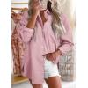 image:imageAstylish Women Denim Shirts Button Down Blouse V Neck Casual TopsT Bonbon