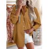 image:imageAstylish Women Denim Shirts Button Down Blouse V Neck Casual TopsT Clay