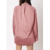 image:imageAstylish Women Denim Shirts Button Down Blouse V Neck Casual TopsT Peach Blossom