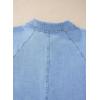 image:imageAstylish Womens Denim Shirt Long Sleeve Button Down Jean Shacket Top with PocketsAshleigh Blue