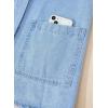 image:imageAstylish Womens Denim Shirt Long Sleeve Button Down Jean Shacket Top with PocketsAshleigh Blue
