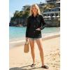 image:imageAstylish Womens Denim Shirt Long Sleeve Button Down Jean Shacket Top with PocketsBlack