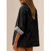 image:imageAstylish Womens Denim Shirt Long Sleeve Button Down Jean Shacket Top with PocketsBlack