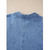 image:imageAstylish Womens Denim Shirt Long Sleeve Button Down Jean Shacket Top with PocketsLight Blue