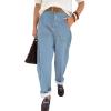 image:imageAstylish Jeans for Women Baggy Barrel High Waisted Stretchy Straight Leg Jean Trendy 2026 Boyfriend Denim PantsBeau Blue