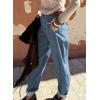 image:imageAstylish Jeans for Women Baggy Barrel High Waisted Stretchy Straight Leg Jean Trendy 2026 Boyfriend Denim PantsBeau Blue