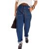 image:imageAstylish Jeans for Women Baggy Barrel High Waisted Stretchy Straight Leg Jean Trendy 2026 Boyfriend Denim PantsBluing