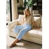 image:imageAstylish Womens 2026 Linen Cropped Pants Elastic Waist Wide Leg Summer Beach CaprisBeau Blue