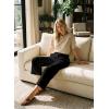 image:imageAstylish Womens 2026 Linen Cropped Pants Elastic Waist Wide Leg Summer Beach CaprisBlack