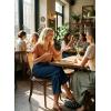 image:imageAstylish Womens 2026 Linen Cropped Pants Elastic Waist Wide Leg Summer Beach CaprisNavy Blue