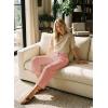 image:imageAstylish Womens 2026 Linen Cropped Pants Elastic Waist Wide Leg Summer Beach CaprisPink