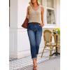 image:imageAstylish Womens High Waisted Baggy Jeans Boyfriend Cropped Loose Denim PantsNavy Blue