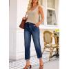 image:imageAstylish Womens High Waisted Baggy Jeans Boyfriend Cropped Loose Denim PantsNavy Blue