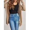 image:imageAstylish Open Front Hooded Cardigan Sweaters for Women Knit Long Sleeve Button Down Outwear 2025Khaki