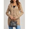 image:imageAstylish Open Front Hooded Cardigan Sweaters for Women Knit Long Sleeve Button Down Outwear 2025Khaki