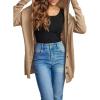 image:imageAstylish Open Front Hooded Cardigan Sweaters for Women Knit Long Sleeve Button Down Outwear 2025Khaki