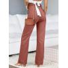image:imageAstylish Womens Wide Leg Jeans High Waisted Stretchy Straight Leg Jeans Loose Trendy Denim Pants with PocketMineral Red