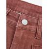 image:imageAstylish Womens Wide Leg Jeans High Waisted Stretchy Straight Leg Jeans Loose Trendy Denim Pants with PocketMineral Red