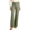 image:imageAstylish Womens Wide Leg Jeans High Waisted Stretchy Straight Leg Jeans Loose Trendy Denim Pants with PocketGrass Green