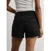 image:imageAstylish Womens High Waisted Utility Jean Shorts Stretch Denim Summer Shorts with Patch PocketsBlack