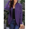 image:imageAstylish Womens Long Sleeve Open Front Soft Knit Cardigan Loose Oversized Sweater CoatPurple