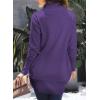 image:imageAstylish Womens Long Sleeve Open Front Soft Knit Cardigan Loose Oversized Sweater CoatPurple