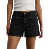 image:imageAstylish Womens High Waisted Utility Jean Shorts Stretch Denim Summer Shorts with Patch PocketsBlack