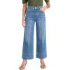 image:imageAstylish Womens 2026 Stretchy Breathable Wide Leg High Waisted Jeans Casual Cropped Ankle Denim Pants with Vertical SeamsY Iceland Blue