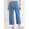 image:imageAstylish Womens 2026 Stretchy Breathable Wide Leg High Waisted Jeans Casual Cropped Ankle Denim Pants with Vertical SeamsY Iceland Blue