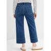 image:imageAstylish Womens 2026 Stretchy Breathable Wide Leg High Waisted Jeans Casual Cropped Ankle Denim Pants with Vertical SeamsY Mist Blue