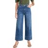 image:imageAstylish Womens 2026 Stretchy Breathable Wide Leg High Waisted Jeans Casual Cropped Ankle Denim Pants with Vertical SeamsY Mist Blue