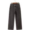 image:imageAstylish Womens High Waisted Wide Leg Straight JeansDark Grey