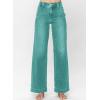 image:imageAstylish Womens High Waisted Wide Leg Straight JeansGrass Green