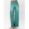 image:imageAstylish Womens High Waisted Wide Leg Straight JeansGrass Green