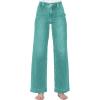 image:imageAstylish Womens High Waisted Wide Leg Straight JeansGrass Green