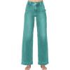 image:imageAstylish Womens High Waisted Wide Leg Straight JeansGrass Green