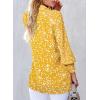 image:imageAstylish Women Trendy Lapel Neck Collared Alicia Floral Print Tops Long Sleeve Chiffon Polka Dot Blouses Summer Bohemian Shirts Smocked Yellow Medium