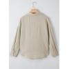 image:imageAstylish Womens Dressy Casual Blouse Business Long Sleeve Trendy Pullover Tops Placket V Neck Work ShirtParchment