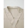 image:imageAstylish Womens Dressy Casual Blouse Business Long Sleeve Trendy Pullover Tops Placket V Neck Work ShirtParchment